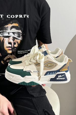 Men's Thick-Soled Sneakers - Korean Style Casual Sports Shoes for Spring & Autumn, Trendy Versatile Footwear