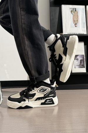 Men's Thick-Soled Sneakers - Korean Style Casual Sports Shoes for Spring & Autumn, Trendy Versatile Footwear