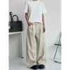 Men's Vintage Casual Wide-Leg Trousers - Retro Deconstruction Cut, Loose Fit, Reverse Design, 90s Style Pants