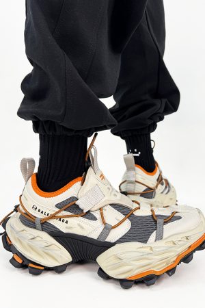 Men's Vintage Dad Shoes - Thick-Soled Breathable Mesh Height-Increasing Sports Shoes for Streetwear and Hiking