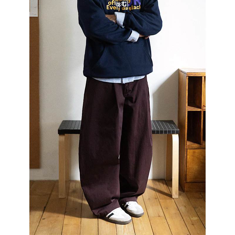 Men's Wide-Leg Casual Pants with Curved Blade Design & Elastic Waist - Versatile Spring Trend for 90s Inspired Style Men's Wide-Leg Casual Pants with Curved Blade Design & Elastic Waist - Versatile Spring Trend for 90s Inspired Style