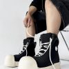 Mickey Mouse High-Top Sneakers for Men and Women, Thick-Soled Martin Boots, American High Street Style Couple's Shoes