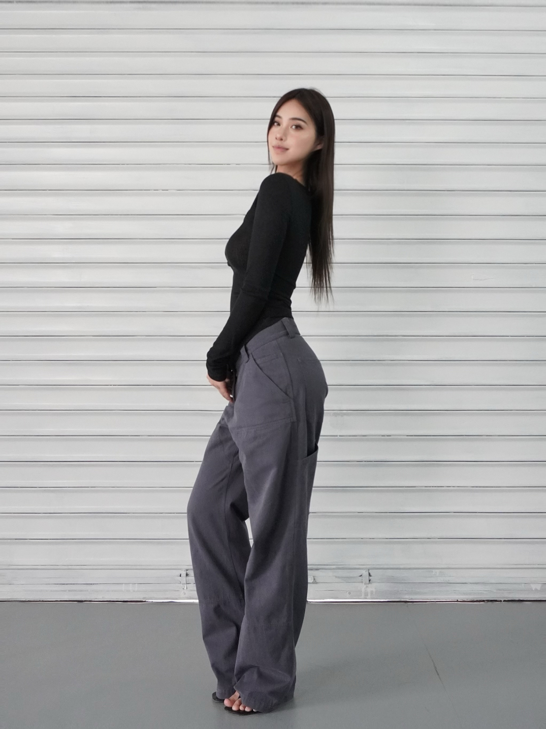 Microé€ä¿®èº«å¼€æ‰£å‘æ¡çº¹é•¿è¢–上衣 - Fashionable Slim Fit Striped Long Sleeve Top for Chic 90s & Y2K Style Microé€ä¿®èº«å¼€æ‰£å‘æ¡çº¹é•¿è¢–上衣 - Fashionable Slim Fit Striped Long Sleeve Top for Chic 90s & Y2K Style