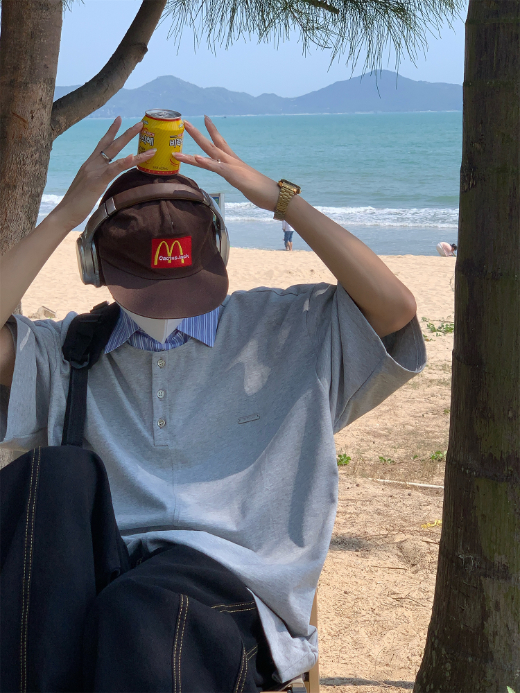 Mid-Century Vintage Style Two-Piece Polo Shirt - Short Sleeve Unisex Summer Top - Versatile Loose Fit Fashion 2025 Mid-Century Vintage Style Two-Piece Polo Shirt - Short Sleeve Unisex Summer Top - Versatile Loose Fit Fashion 2025