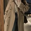 Mid-Length British Style Trench Coat for Women - Casual Spring Autumn 2024 Fashion, Petite Fit, Trendy Outerwear