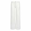 Mid-Low Waist Straight Leg Wide-Leg Stretchy White Jeans for Women - Trendy Y2K Style Denim Pants