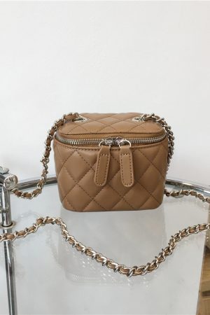 Mini Bag with Lipstick Box Design - 2022 Small Diamond Quilted Chain Strap in Chic Fashion Style