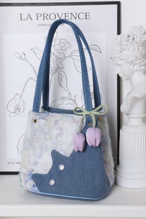 Mini Cowboy Cat Basket Bag for Women - Light Spring Crossbody Tote - Original Designer Style