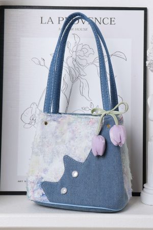 Mini Cowboy Cat Basket Bag for Women - Light Spring Crossbody Tote - Original Designer Style