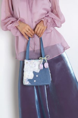 Mini Cowboy Cat Basket Bag for Women - Light Spring Crossbody Tote - Original Designer Style