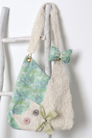 Mini Cute Chiffon Cat Underarm Bag - Spring Summer Green Daisy Crossbody Bag for Y2K Fashion Lovers