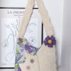 Mini Cute Chiffon Cat Underarm Crossbody Bag in Purple Iris - Spring Summer Fashion Accessory for Trendy Outfits