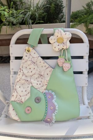 Mini Cute Chiffon Strawberry Crossbody Bag for Spring Summer - Adorable Cat Underarm Style Bag