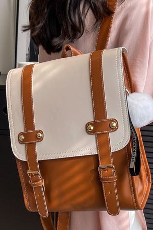 Minimalist French Style Backpack for Women - Versatile College Book Bag & Commuter Travel Backpack