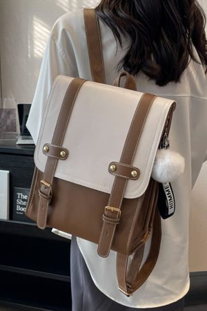 Minimalist French Style Backpack for Women - Versatile College Book Bag & Commuter Travel Backpack