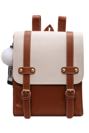 Minimalist French Style Backpack for Women - Versatile College Book Bag & Commuter Travel Backpack