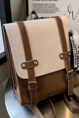 Minimalist French Style Backpack for Women - Versatile College Book Bag & Commuter Travel Backpack