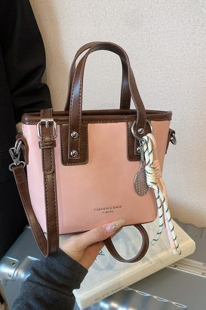 Minimalist High-End Color-Blocking Tote Bucket Bag for Women â€“ Trendy Versatile Shoulder Crossbody Handbag 2025