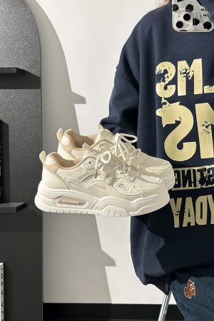 Minimalist Mesh Breathable Little White Sneakers for Women - 2025 Summer Sports Shoes with Niche Design