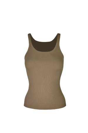 Minimalist Ribbed Slim Fit Elastic Strap Top - Chic Casual Wear for Effortless Style, Perfect for 90s and Y2K Fashion Lovers