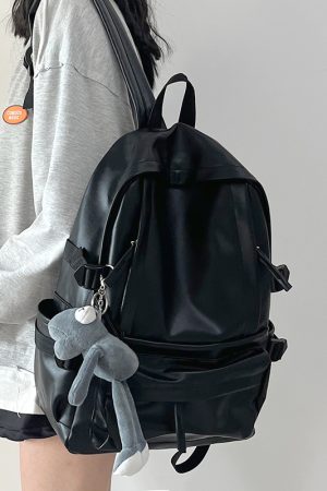 Minimalist Soft Cowhide Backpack for Men and Women, Large Capacity Laptop Bag, Lightweight School Backpack, Unisex Design