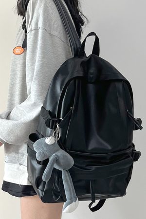 Minimalist Soft Cowhide Backpack for Men and Women, Large Capacity Laptop Bag, Lightweight School Backpack, Unisex Design