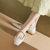 Minimalist Square-Toe One-Strap Mary Jane Shoes for Women - Versatile French Fashion Shallow Mouth Style