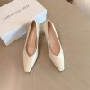 Minimalist Square-Toe V-Cut Chunky Heel Flats | Soft-Soled Elegant Grandma Shoes for Chic Style