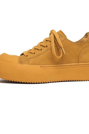 Minimalist Thick-Soled Derby Shoes for Men - Trendy Big Head Design, Casual Leather, High Street Style, Commuting Footwear