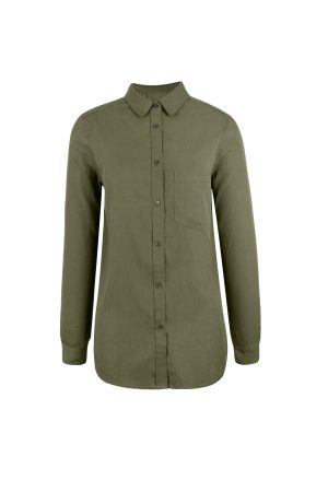 Minimalist Vintage Long-Sleeve Shirt - Slightly Loose Fit, Retro Style for Effortless Chic Fashion