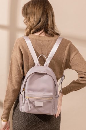 Minimalist Water-Resistant Backpack for Women, Versatile Commuting Book Bag, Stylish Small Backpack for Everyday Use