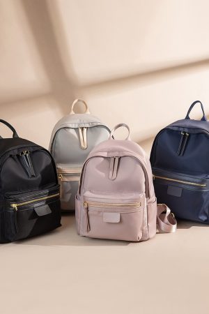 Minimalist Water-Resistant Backpack for Women, Versatile Commuting Book Bag, Stylish Small Backpack for Everyday Use