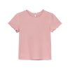 Minimalist Wave Edge Short Sleeve T-shirt for Women - Summer 2025 Solid Color Loose Fit Unique Top