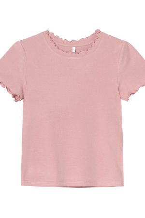 Minimalist Wave Edge Short Sleeve T-shirt for Women - Summer 2025 Solid Color Loose Fit Unique Top