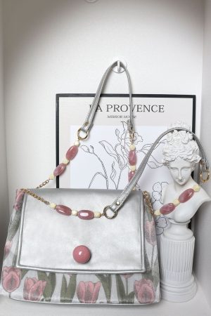 Mint Green Beaded Tote Bag - Summer Fresh Niche Envelope Shoulder Crossbody Bag for Effortless Style