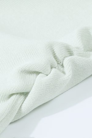 Mint Green Irregular Knitted T-shirt for Women - Unique Summer Design, Trendy Y2K Style Top