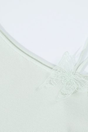 Mint Green Irregular Knitted T-shirt for Women - Unique Summer Design, Trendy Y2K Style Top