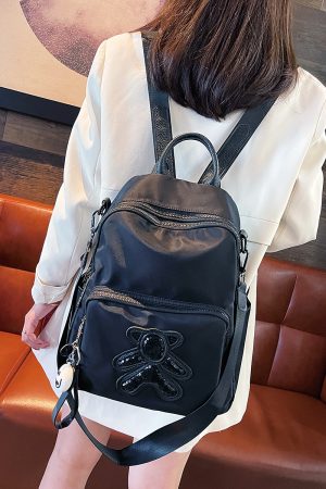 Multi-Layer Women's Backpack - Lightweight Water-Resistant Oxford Cloth Travel Bag for Commuters, Stylish and Functional