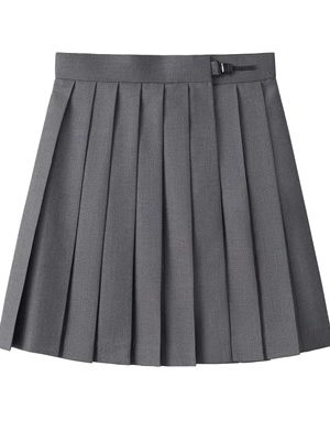 Navy Blue and Gray Pleated JK Skirt for Women - Solid Color Short Skirt, Perfect for Spring and Summer Fashion