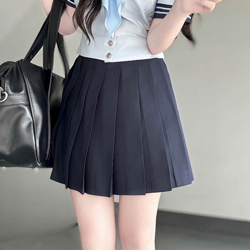 Navy Collar Japanese JK Uniform Sailor Suit Set with Waist-Defined Design - College Style Pudding Bear Aesthetic Navy Collar Japanese JK Uniform Sailor Suit Set with Waist-Defined Design - College Style Pudding Bear Aesthetic