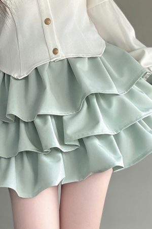 Navy Collar JK Uniform Cake Skirt with Long Sleeve Top, College Style Japanese Sailor Suit, Slimming Outfit for Women