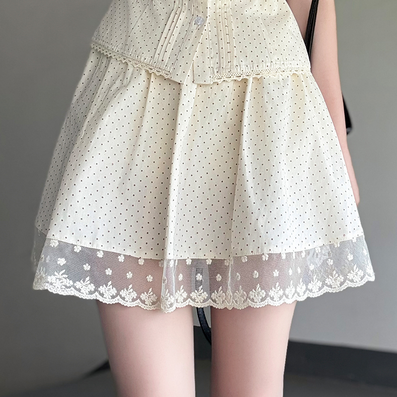 Navy Polka Dot Short Sleeve JK Uniform Set with Waist-Defining Design - Sweet Summer College Style Navy Polka Dot Short Sleeve JK Uniform Set with Waist-Defining Design - Sweet Summer College Style