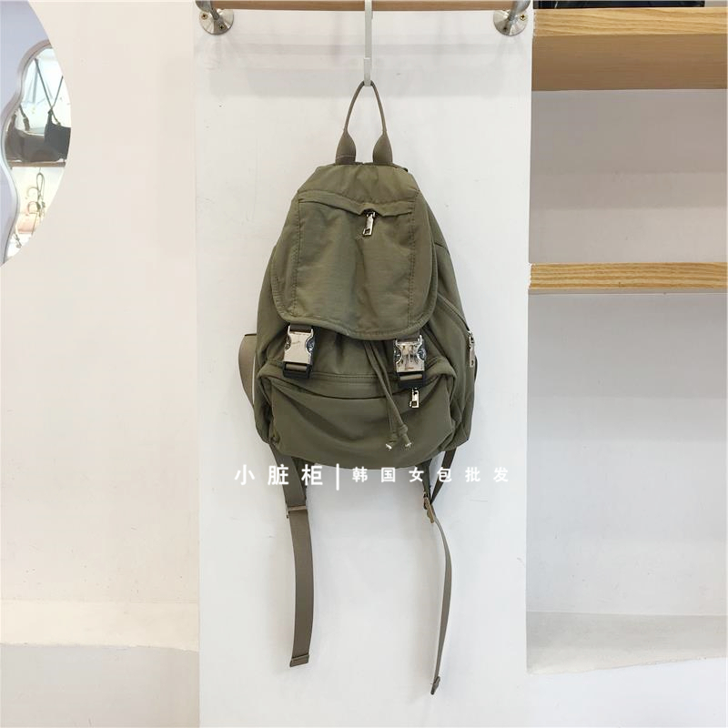 Nylon Buckle Handheld Backpack - Simple Travel Student Bag - Spring Summer 2023 Korean Style Dongdaemun Fashion Nylon Buckle Handheld Backpack - Simple Travel Student Bag - Spring Summer 2023 Korean Style Dongdaemun Fashion