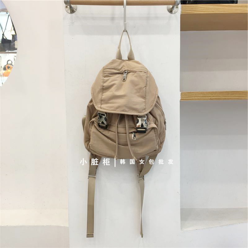 Nylon Buckle Handheld Backpack - Simple Travel Student Bag - Spring Summer 2023 Korean Style Dongdaemun Fashion Nylon Buckle Handheld Backpack - Simple Travel Student Bag - Spring Summer 2023 Korean Style Dongdaemun Fashion