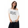Off-Shoulder Loose White Short Sleeve T-Shirt for Women - Casual Summer Top, Spicy Girl Style, Versatile Slanted Shoulder Design