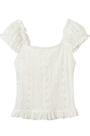 Off-the-Shoulder Puff Sleeve Blouse for Women - Exquisite Summer 2025 Top, Chic OOTD Style, Trendy Fashion Essential