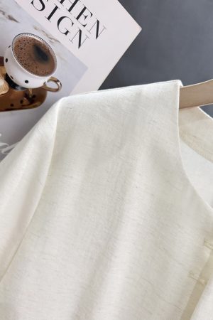 Off-White French-Style Elegant Short Jacket for Women - Chic Summer 2025 Petite Top, Trendy Fashion Essential