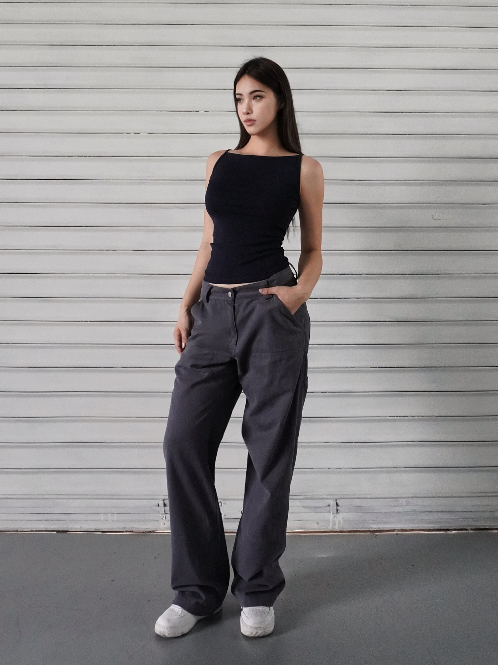 One-Shoulder Minimalist Fitted Sports Tank Top - French Style Thin Strap Base Layer for Activewear One-Shoulder Minimalist Fitted Sports Tank Top - French Style Thin Strap Base Layer for Activewear