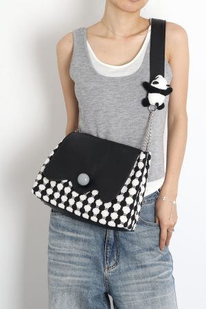 Panda Crossbody Shoulder Bag - Original Design, Cute Animal Print, Trendy Y2K Style, Perfect for Everyday Use