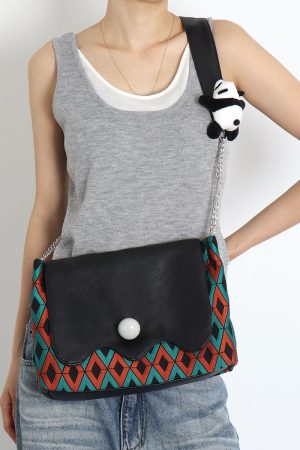 Panda Crossbody Shoulder Bag - Original Design, Cute Animal Print, Trendy Y2K Style, Perfect for Everyday Use